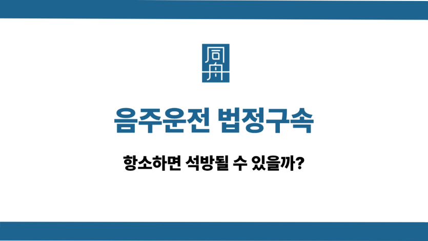 음주운전 법정구속 항소 석방